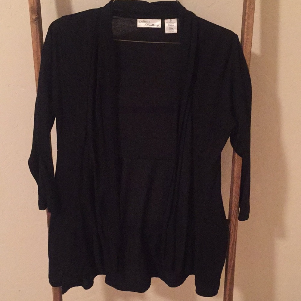 Black 3/4 Sleeve Cardigan